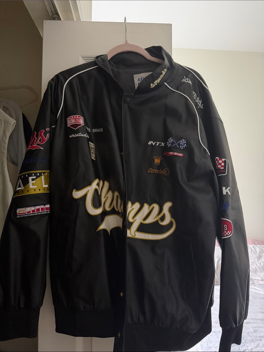 Aelfric Eden Champs Embroidered Black Racing Jacket